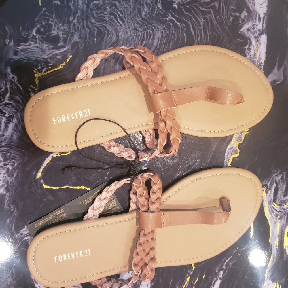 Forever 21 Brown Flat thongs women shoes